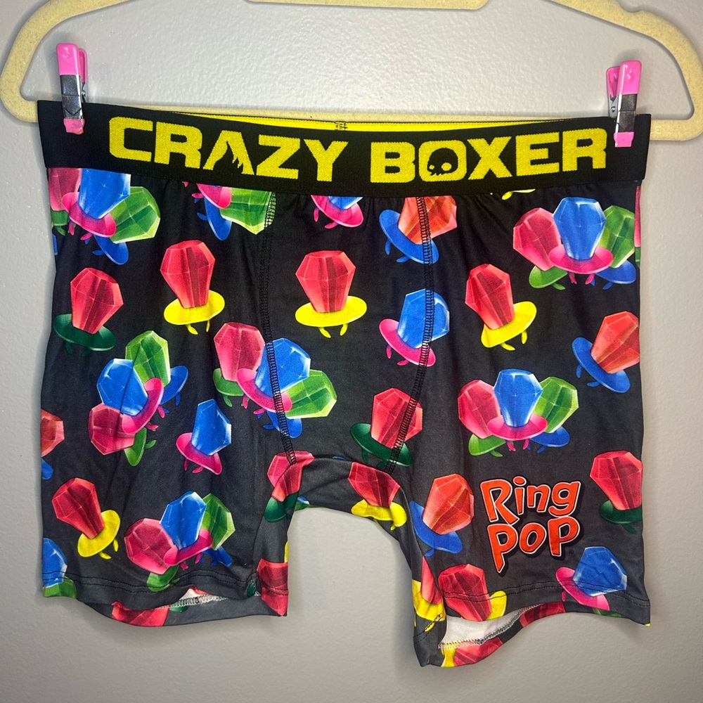 NWOT Adult Ring Pop Candy Logo Stretch Unisex Boxer Briefs
